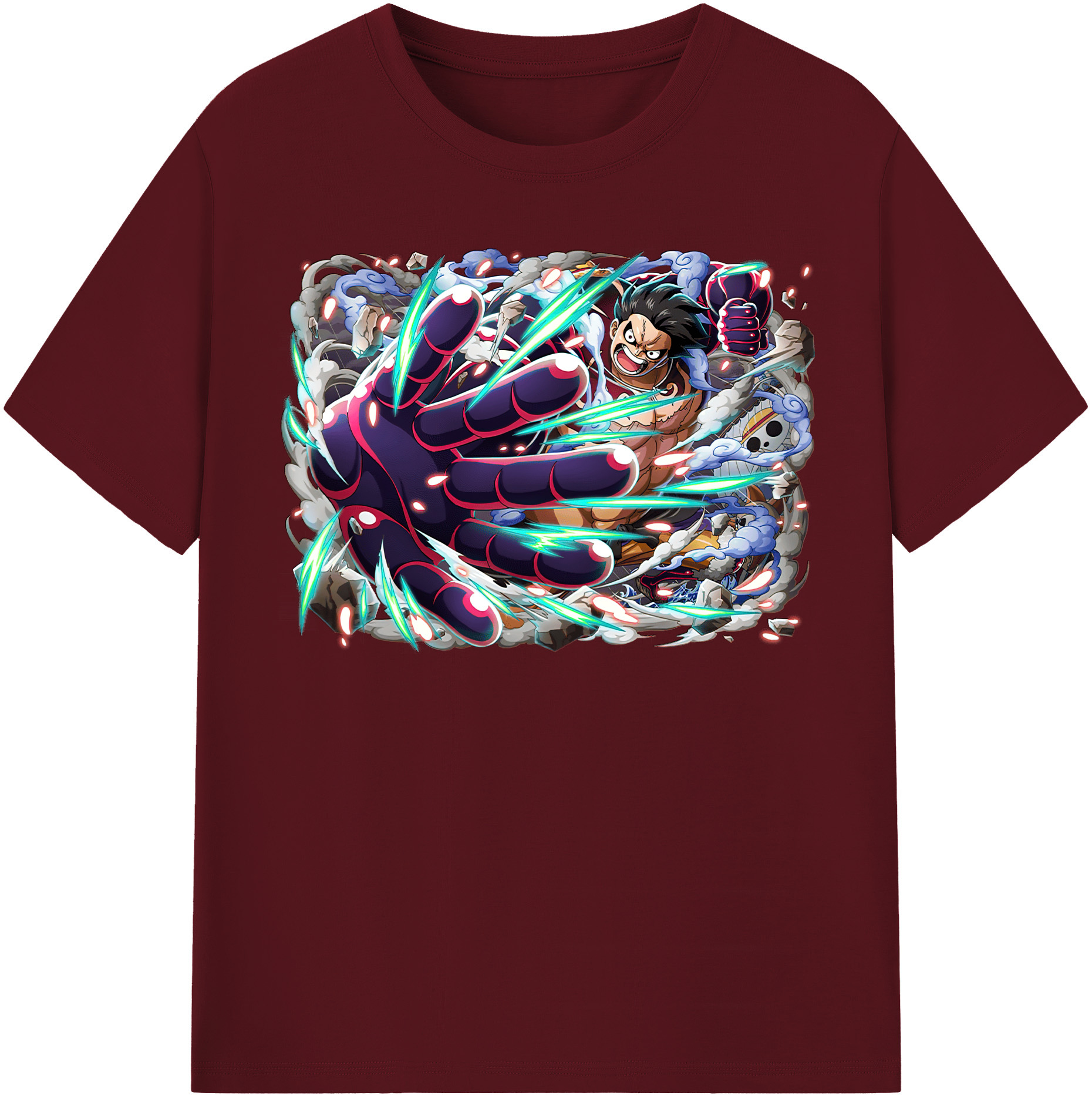 ワンピース モンキー・D・ルフィ ONE PIECE Monkey D. Luffy 綿100％半袖Tシャツ（フロントプリント）